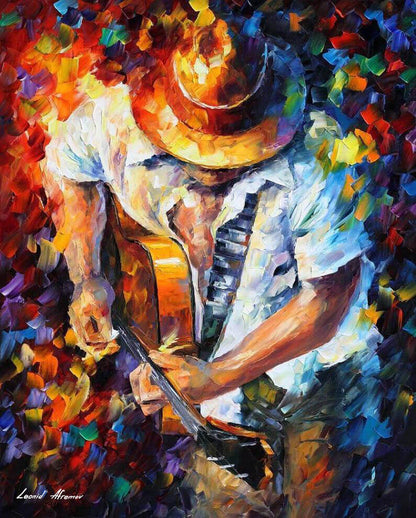GUITAR AND SOUL - Afremov - Paint By Numbers Kit