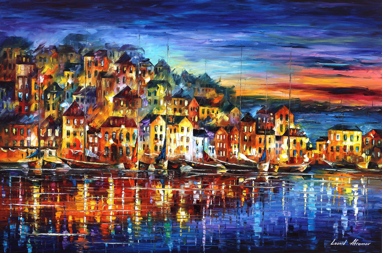 Quiet Town - Afremov - Paint By Numbers Kit