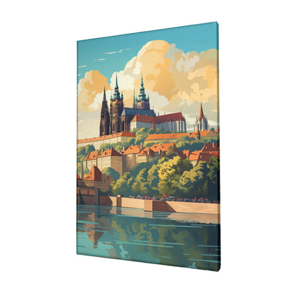 Art Deco Prague Vintage Cityscape Wall Art