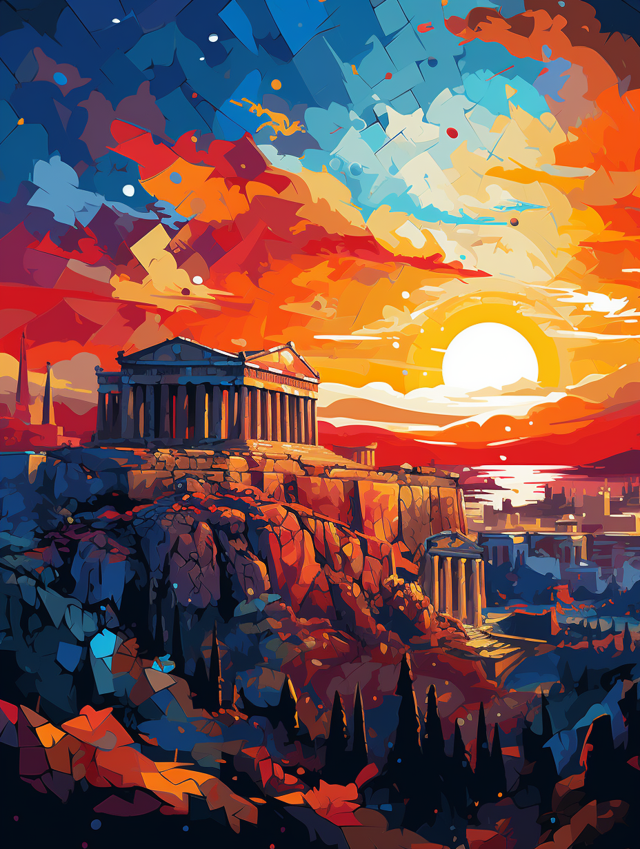 Athens Acropolis - Paint by Numbers