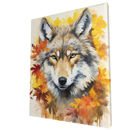 Autumn Wolf Portrait - Paint by Numbers