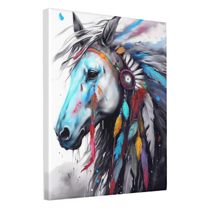 Indian Horse with Feathers - Paint by Numbers