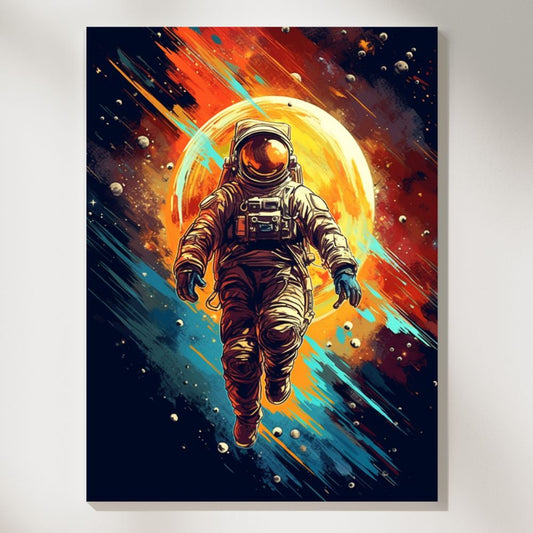 Cosmic Quest Retro Space Expedition Wall Art