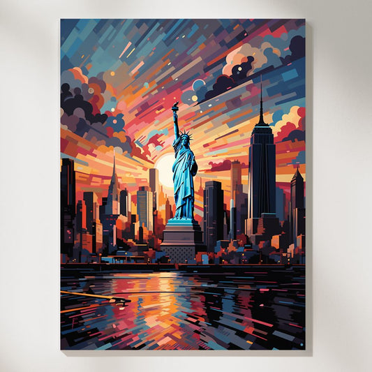 Whimsical Skyline NYC Delights Wall Art