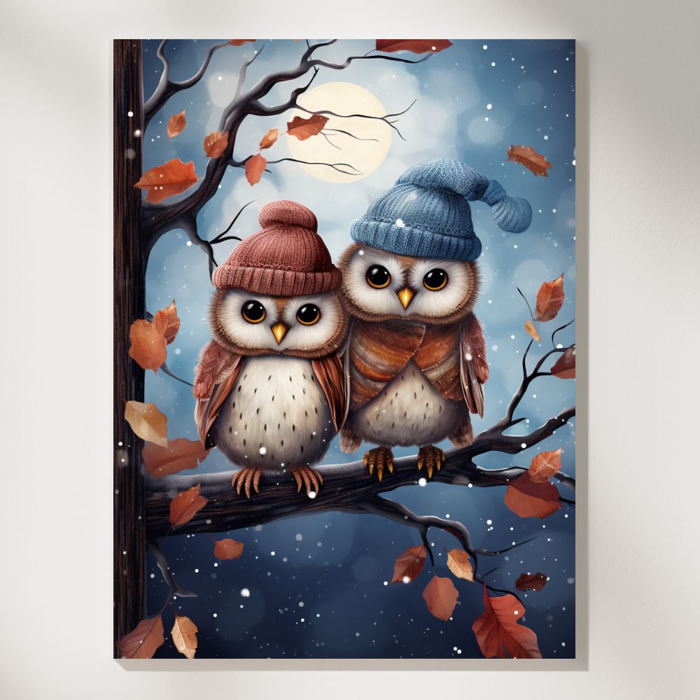 Whimsical Owlet Delight - Paint by Numbers