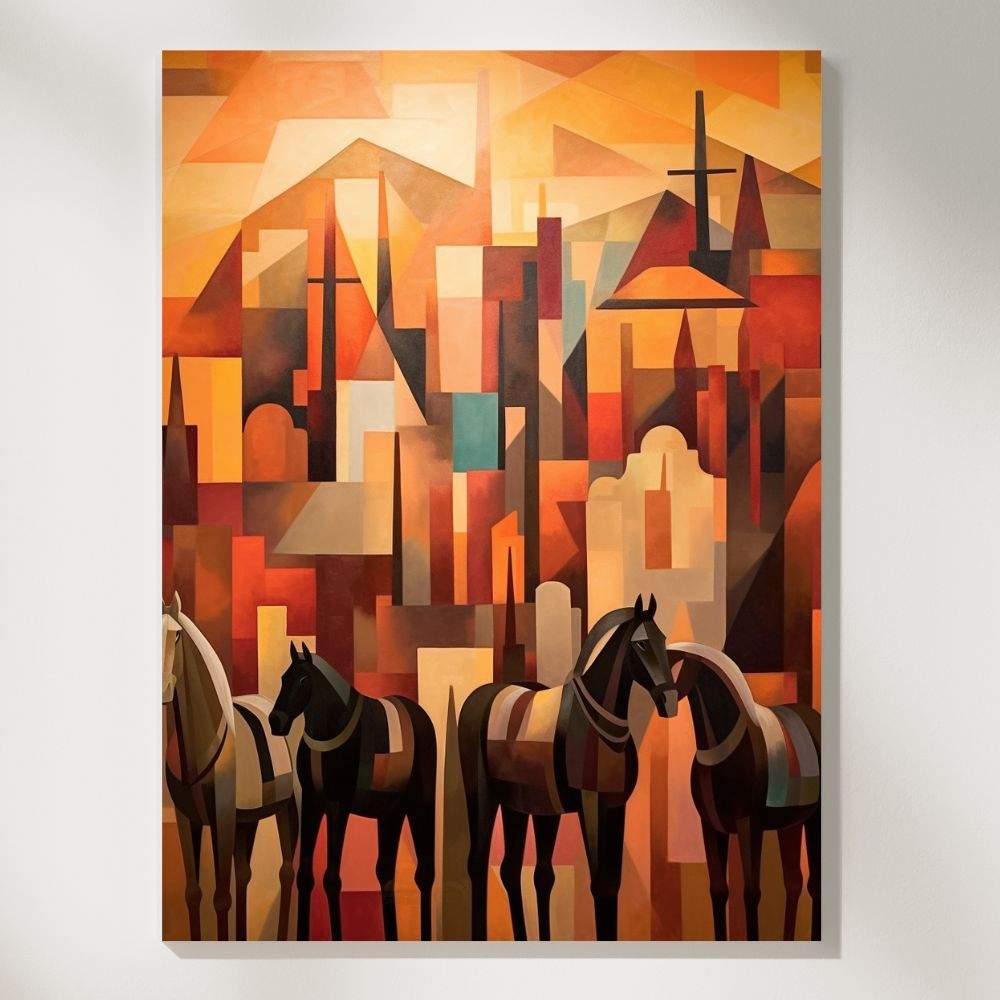 Desert Mavericks Sunset Cowboys Wall Art