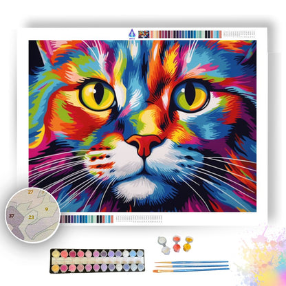 Luminous Cat Portrait - Paint by Numbers