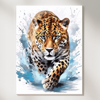 Himalayan Jaguar Splash - Paint by Numbers