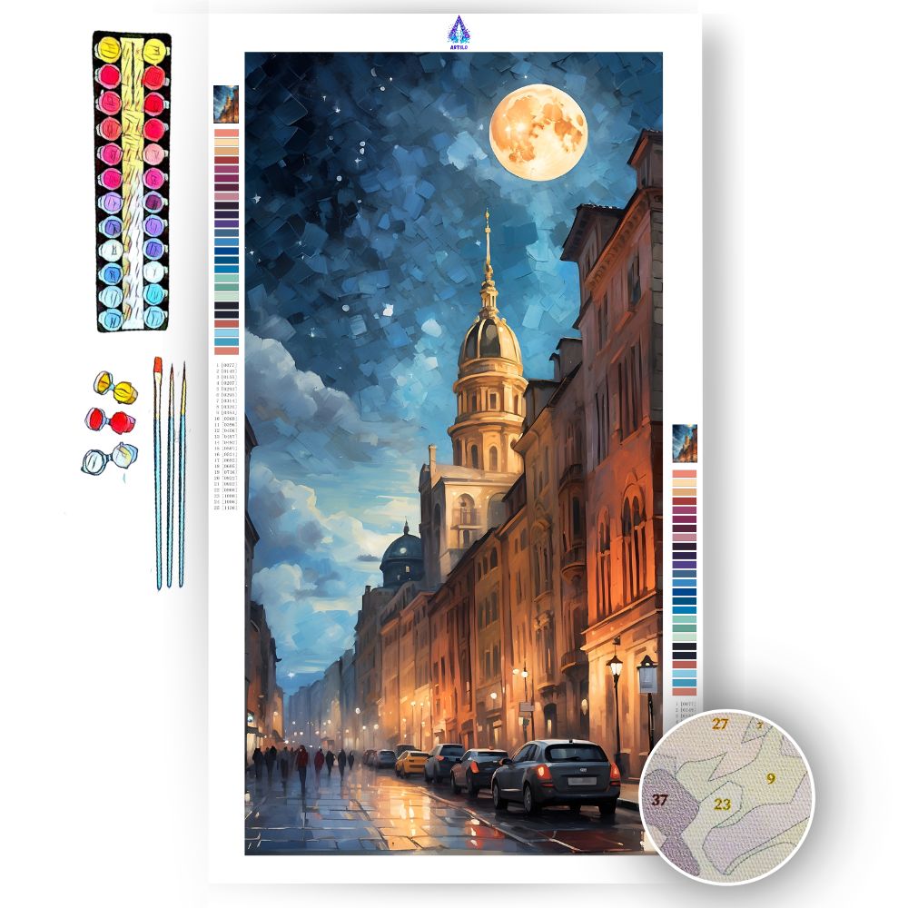 Starry City Nights - Paint by Numbers Kit