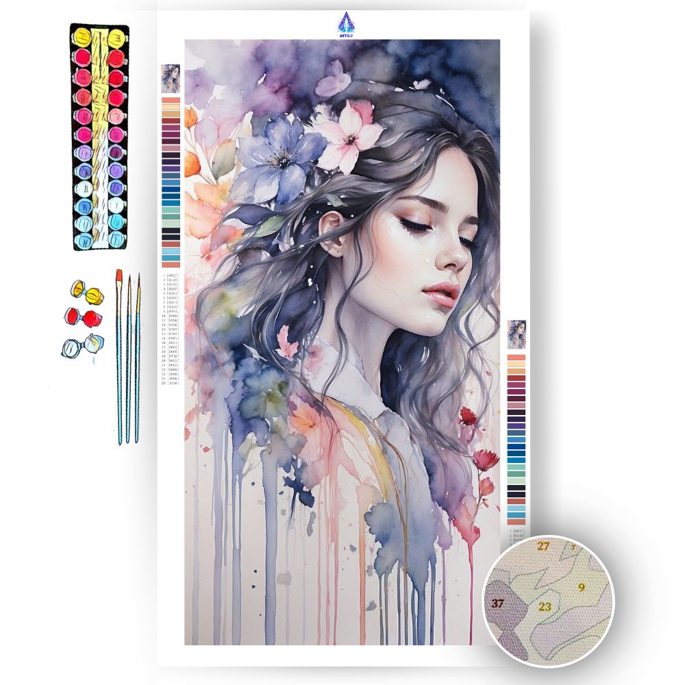 Floral Fairy Tale Portrait - Paint by Numbers Kit