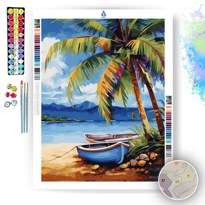 Beachside Boats - Paint by Numbers