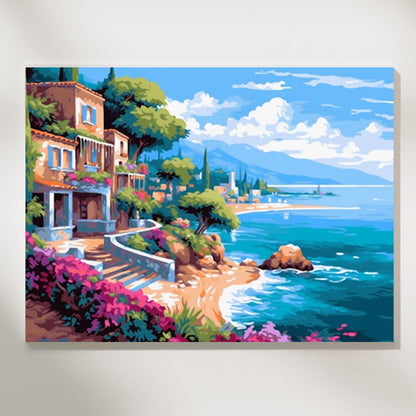 Mediterranean Coast Escape - Paint by Numbers