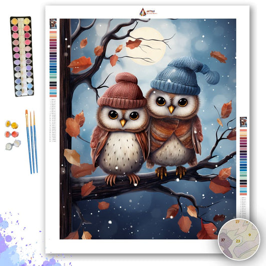 Whimsical Owlet Delight - Paint by Numbers
