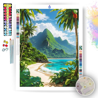 Tropical Island Paradise - Paint by Numbers