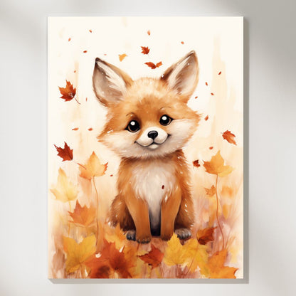 Autumn Fox Whimsy Wall Art