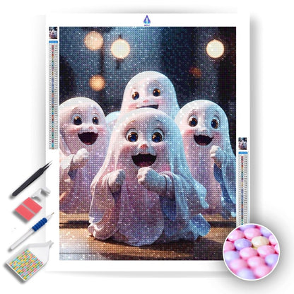 Whimsical Ghostly Friends - Diamond Painting Kit