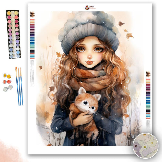 Beret & Scarf Owlets - Paint by Numbers