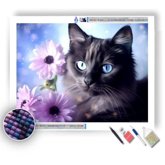 Cosmic Cat Whispers - Diamond Painting Kit