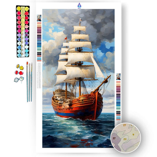 Sailing Through Artistry- Paint by Numbers Kit