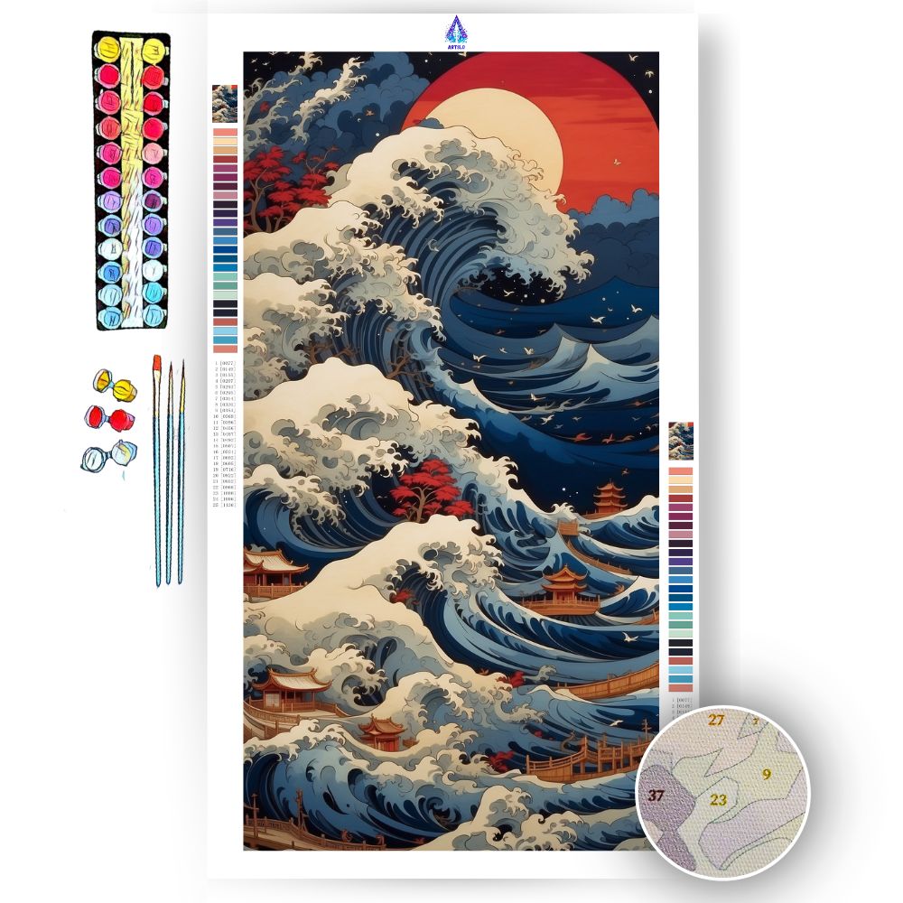 Eternal Wave Mastery - Paint by Numbers Kit