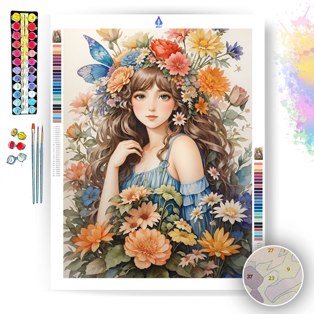 Vintage Flower Fairy- Paint by Numbers