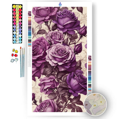 Victorian Purple Rose - Paint by Numbers Kit