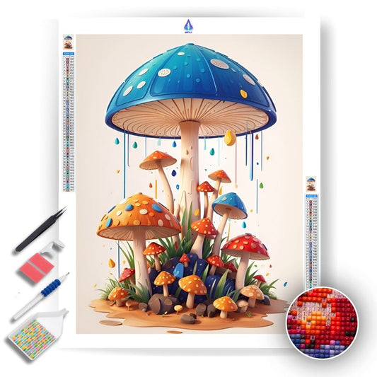 Vintage Mushroom Stand - Diamond Painting Kit