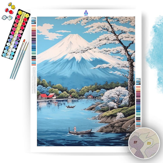 Mt. Fuji Waterway - Paint by Numbers