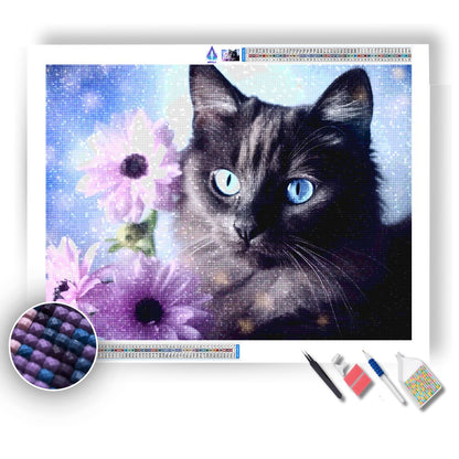 Cosmic Cat Whispers - Diamond Painting Kit