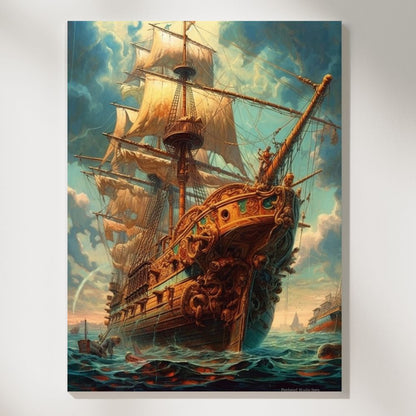 Ocean Odyssey Vintage Nautical Voyage Wall Art