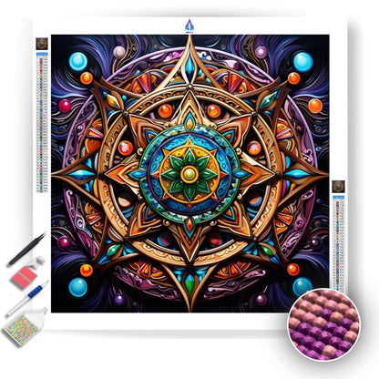 Vivid Colors Mandala - Diamond Painting Kit
