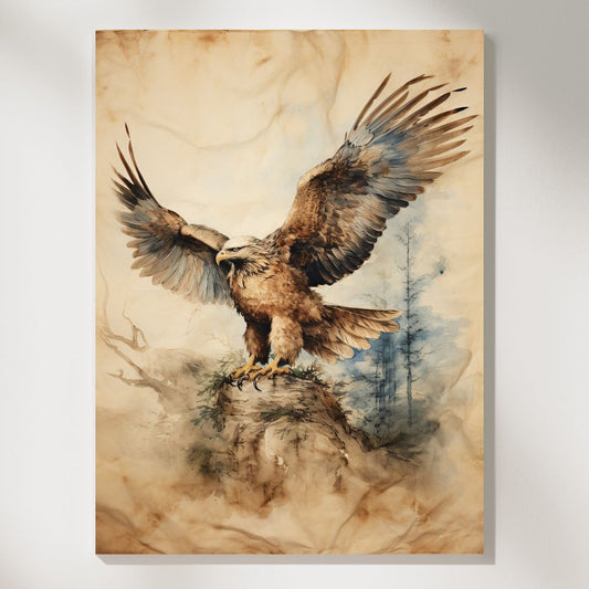 Romantic Raptor Majestic Eagle in the Style of Friedrich Wall Art