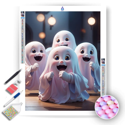 Whimsical Ghostly Friends - Diamond Painting Kit