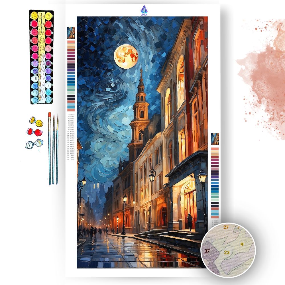 Starry Cityscape - Paint by Numbers Kit