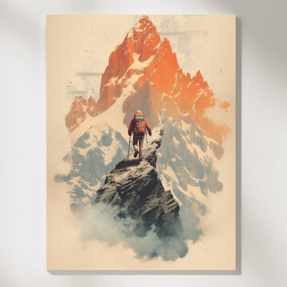 Summit Serenity Vintage Mountaineer Wall Art