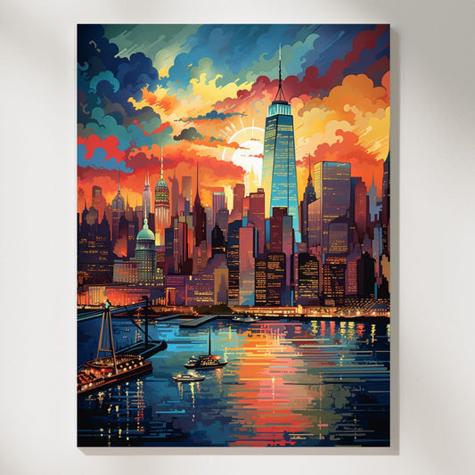 Whimsical Gotham Iconic NYC Delight Wall Art