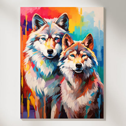 Twin Wolves  - Paint by Numbers