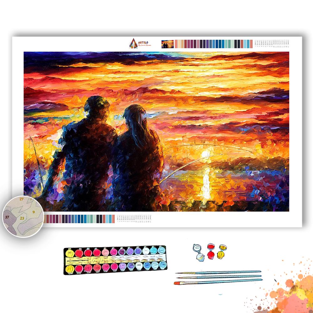 FISHING FOR TWO CR2 - Afremov - Paint By Numbers Kit