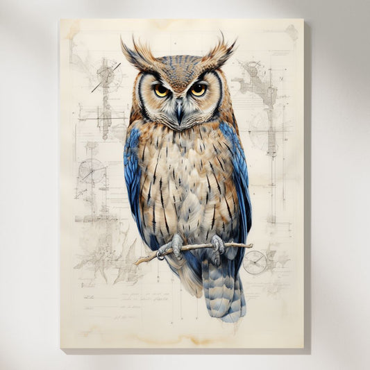 Durer's Avian Manuscript Owl Sketch 15th Century Wall Art