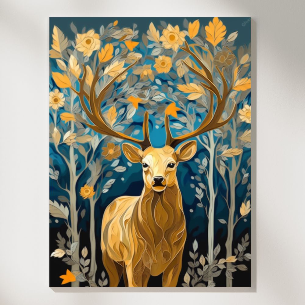 Golden Deer - Paint by Numbers