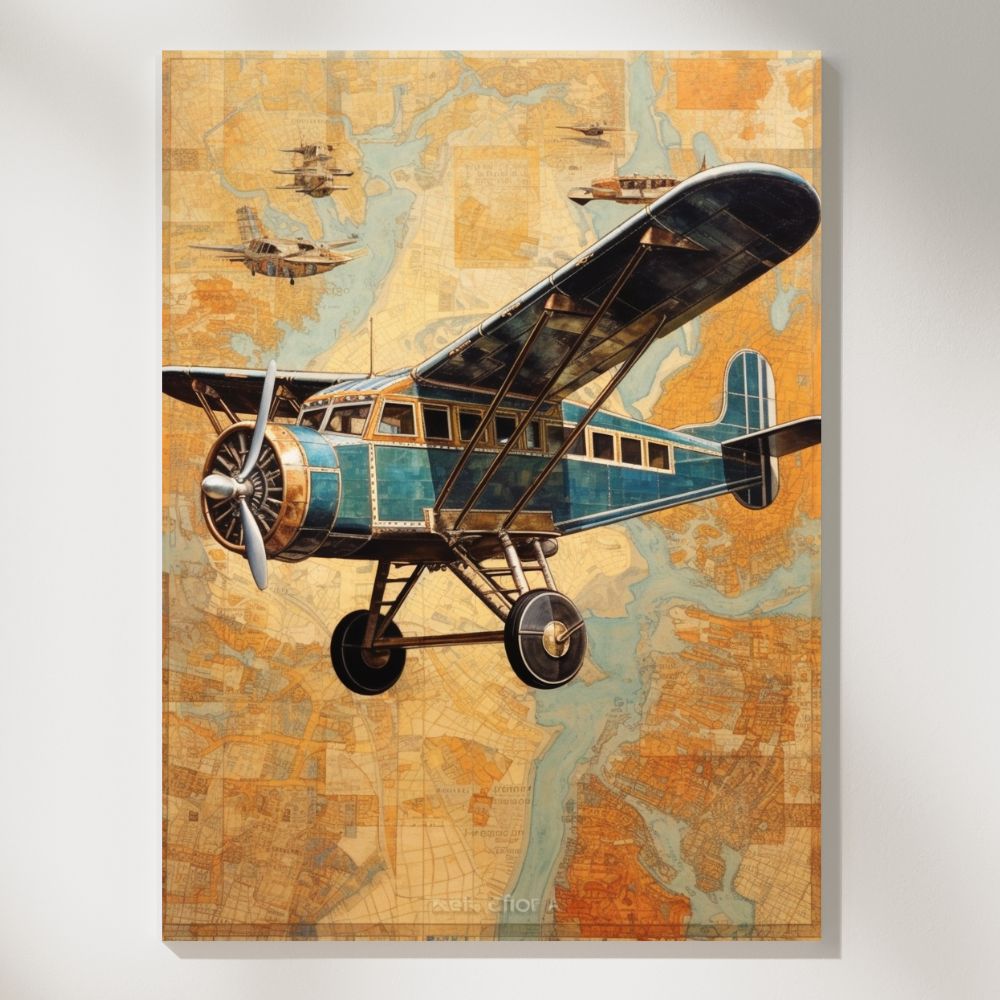 Wings of Time Historic Air Voyage Wall Art