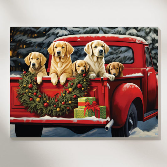 Holiday Joy with Labradors Wall Art