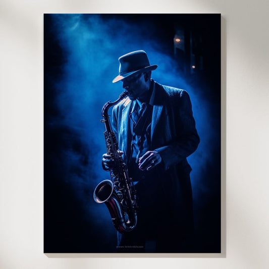 Blue Notes Swinging Jazz Soirée Wall Art