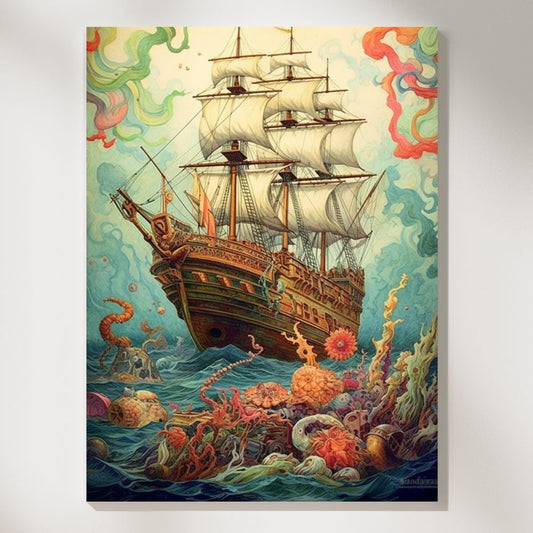 Ocean Odyssey Vintage Nautical Exploration Wall Art