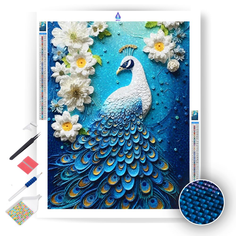 Peacock Splendor - Diamond Painting Kit