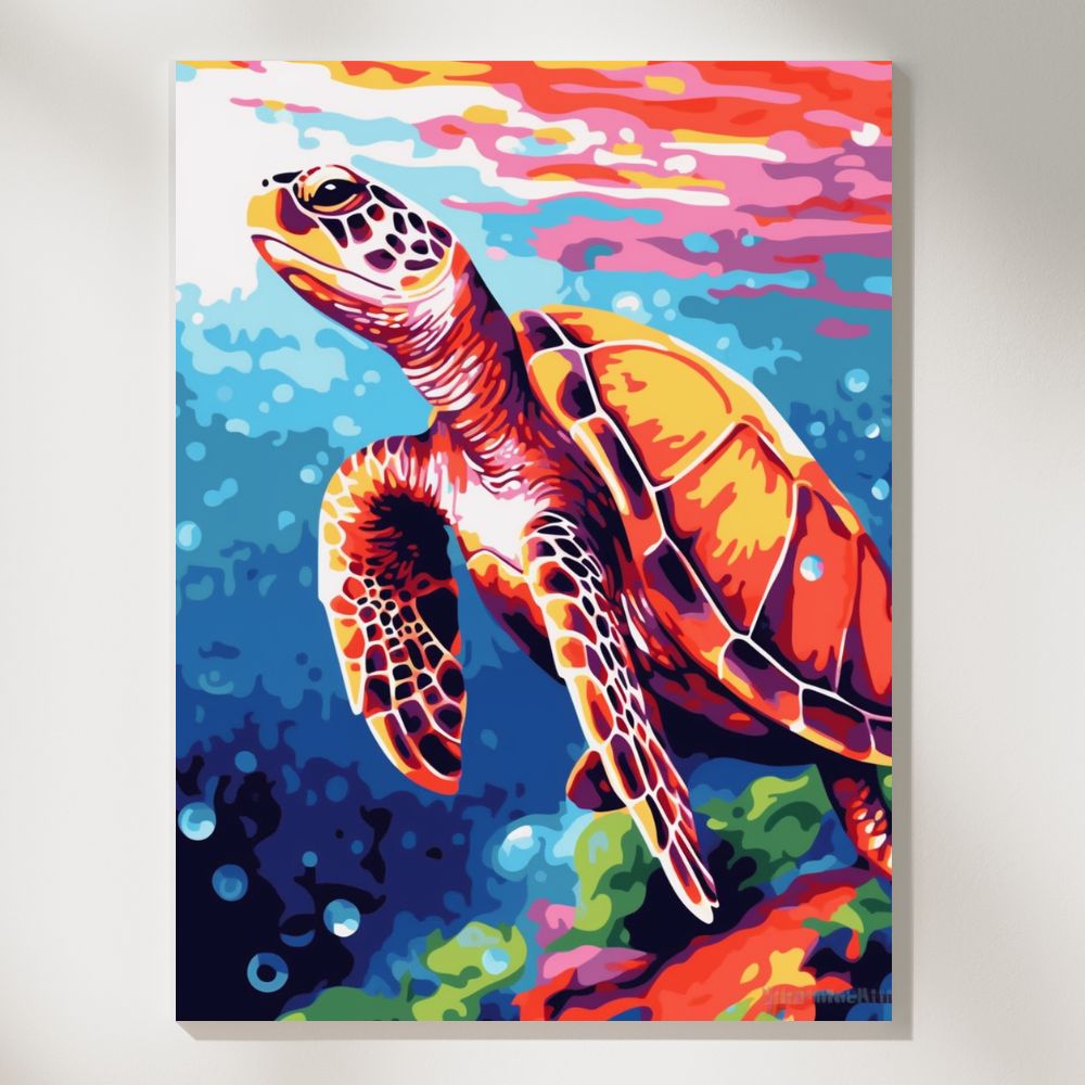 Vibrant Turtle Haven - Paint by Numbers