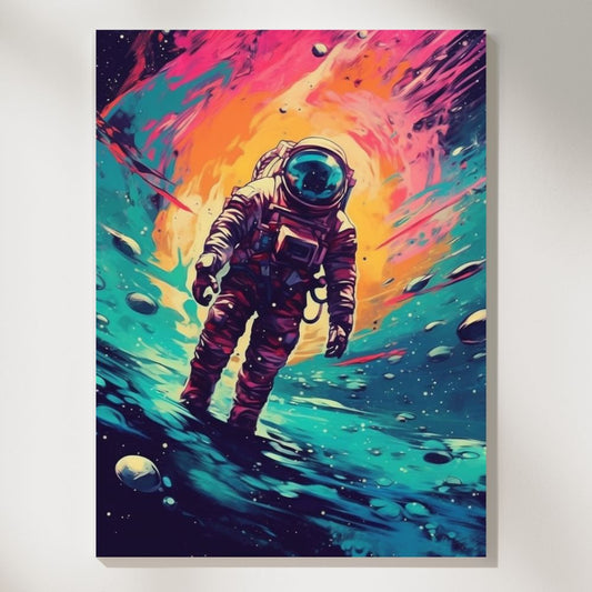 Cosmic Odyssey Retro Space Quest Wall Art