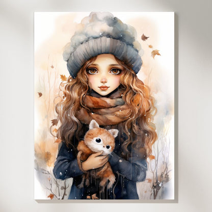 Beret & Scarf Owlets Wall Art