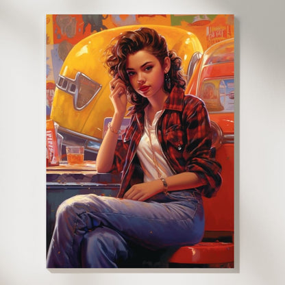 Soda Shop Nostalgia Teenage Letterman Vibes Wall Art