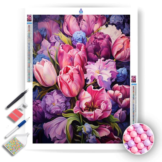 Tulips Flowers - Diamond Painting Kit